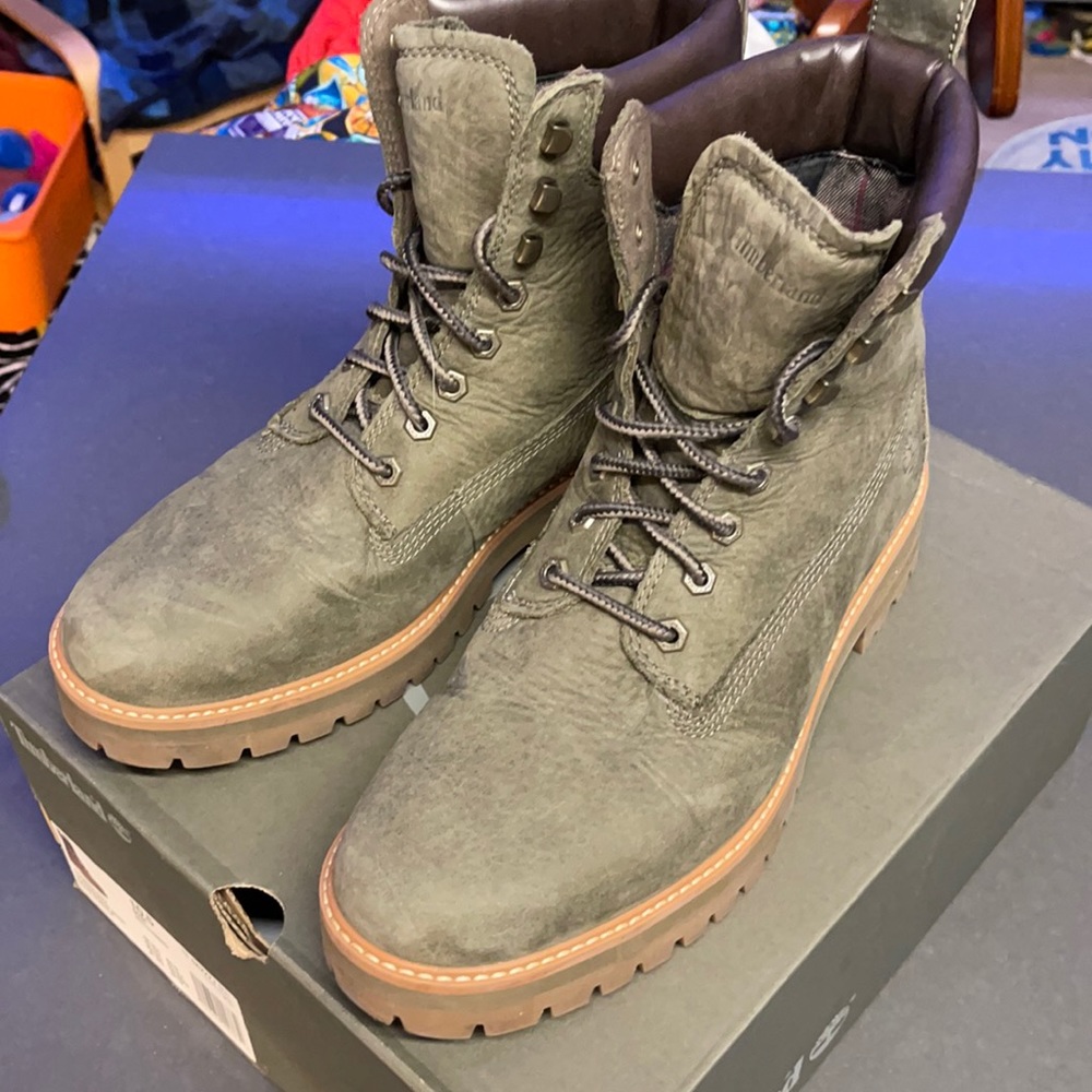 Timberland Corma Guy Boots Olive Green size 10.5